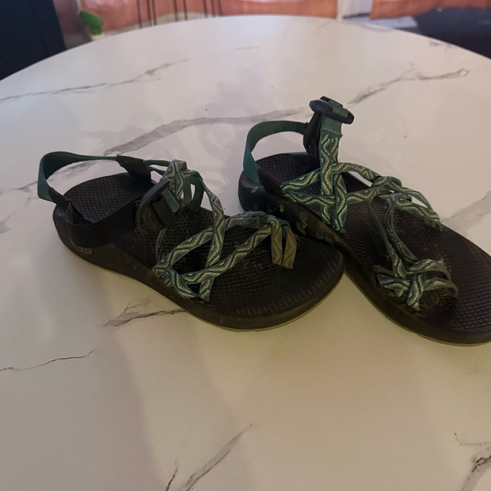 Chaco Green and Black Women's Sandals